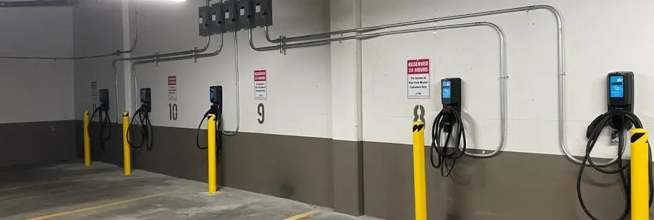 Commercial FLO Level 2 chargers installed by Amor Energy in Vancouver