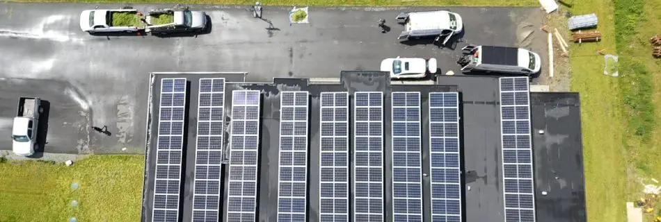 Commercial solar array installed by Amor Energy in Langley, British Columbia